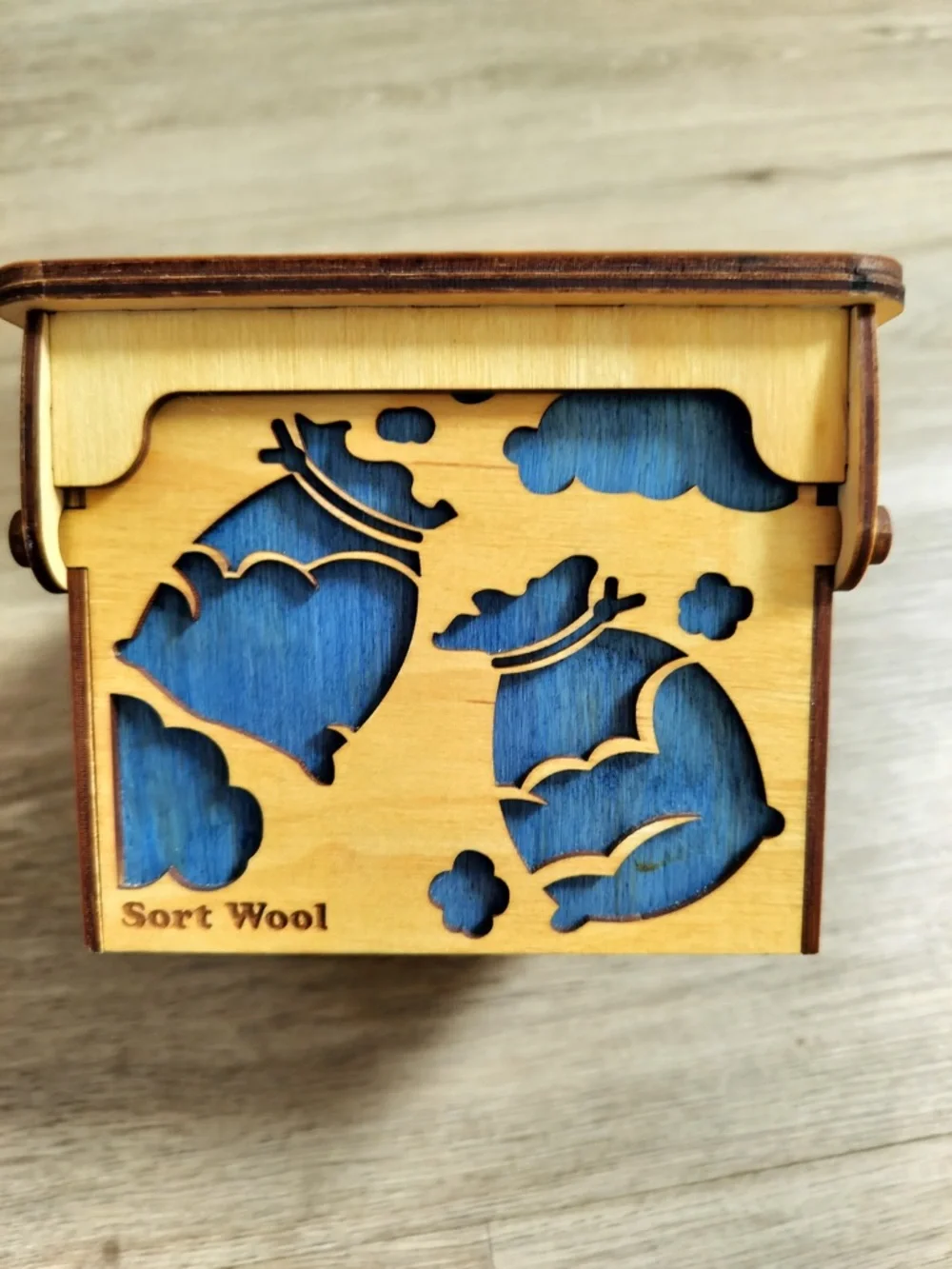 Handcrafted Wooden Wool Story Yarn Box by LemonWood